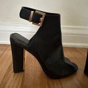 Calvin Klein Black & Gold Heels